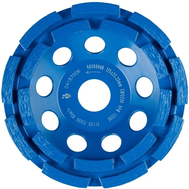 PFERD Diamant-Teller dcw 2R psf 125x6x22,23 mm, Hochwertiger Schleifteller zum Egalisieren von Beton und Estrich