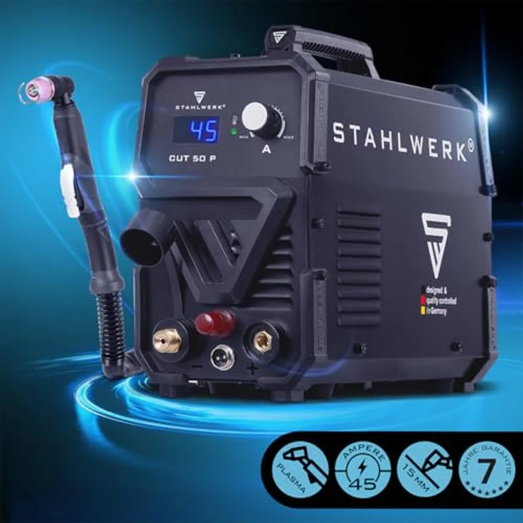 STAHLWERK CUT 50 P, Plasmaschneider mit 45 Ampere und 15 mm Schneidleistung, inkl. Profi-Zubehörset – Bild 3