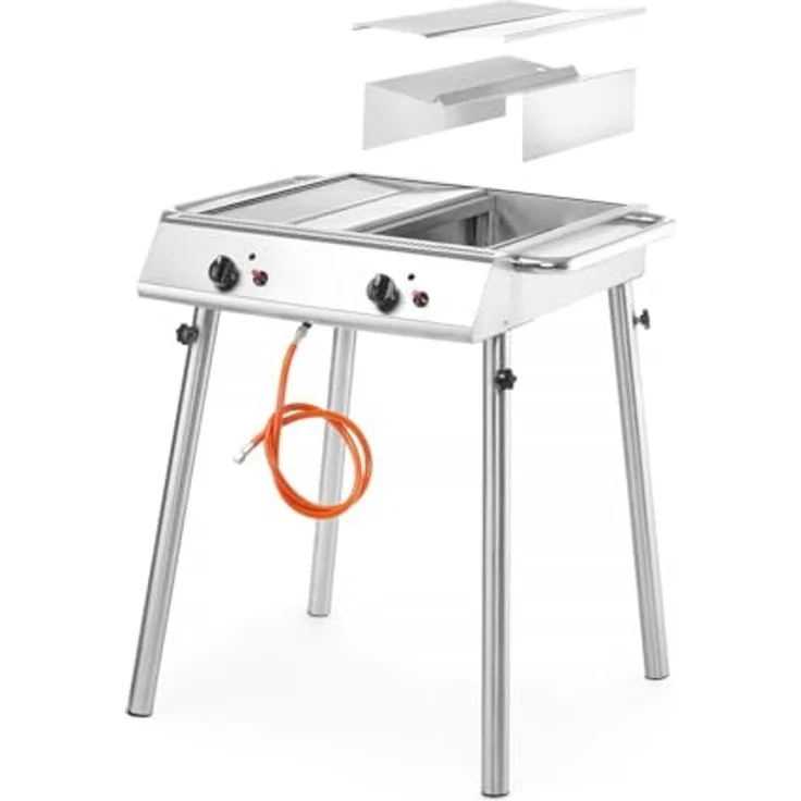 HENDI Gasgrill Xantos, 9,5kW, 770x710x(H)870mm, Edelstahl – Bild 4