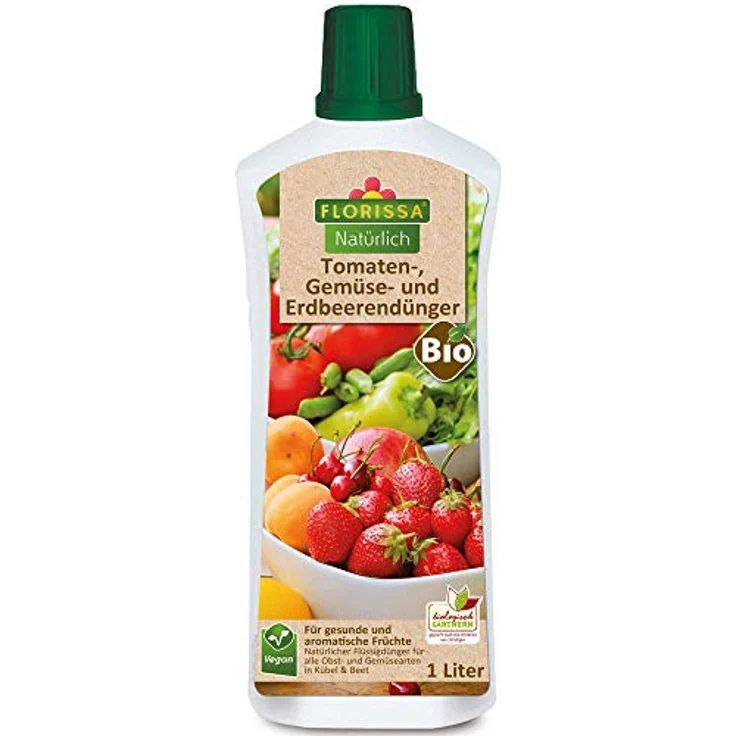 FLORISSA Tomaten Gemüse und Erdbeerendünger, 1 Liter – Bild 2