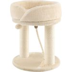 COSTWAY Kratzbaum Katzenbaum, mit Fellknäuel und Sisalseil, Beige