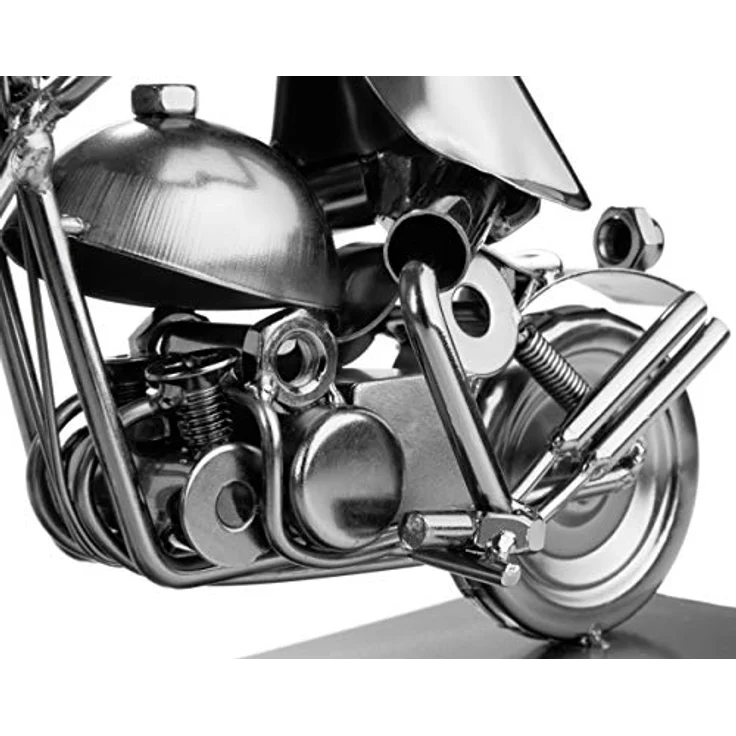 BRUBAKER Schraubenmännchen Motorradfahrer - Metallfigur Handarbeit - Motorrad Geschenk – Bild 6