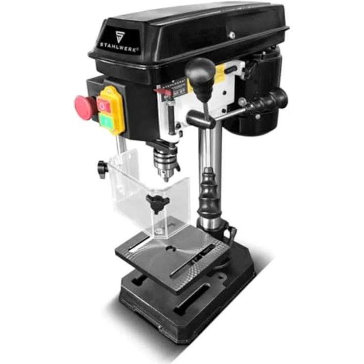 STAHLWERK BD-350 ST Tischbohrmaschine, 350 W, Bohrdurchmesser Ø 1,5-13 mm, 620-2.620 U/min, höhenverstellbarer Bohrtisch, stabiler Metallfuß – Bild 1