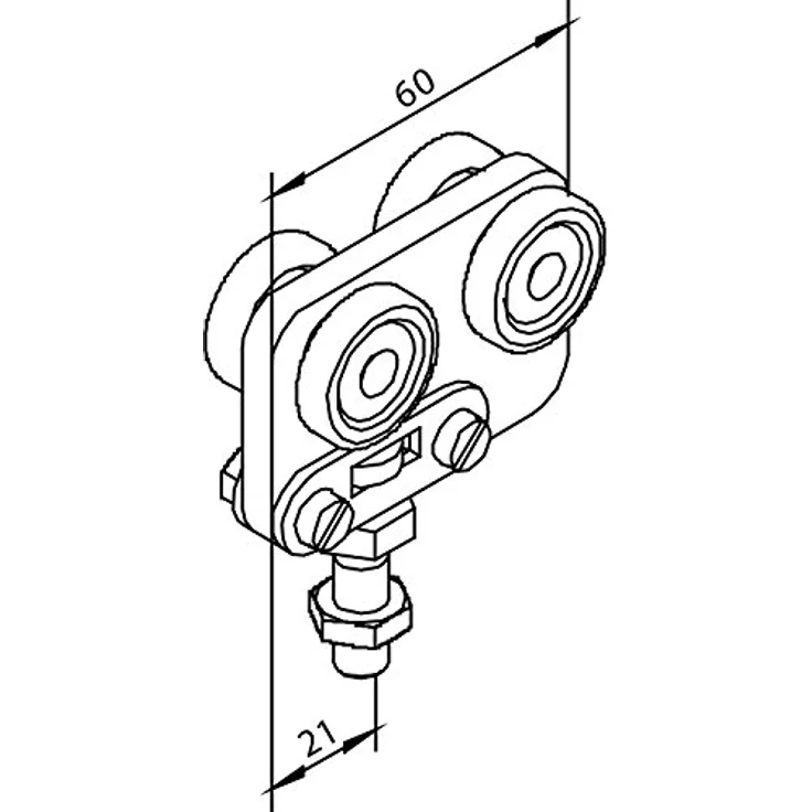 Solido Rollapparat Solido 80 für Falttür, Kunststoff/Stahl verzinkt, langlebig und robust