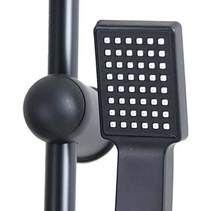 Grafner Duschsystem Grafner® Duschgarnitur mit Regenschauerduschkopf und Handbrause, 1 Strahlart, schwarz – Bild 6