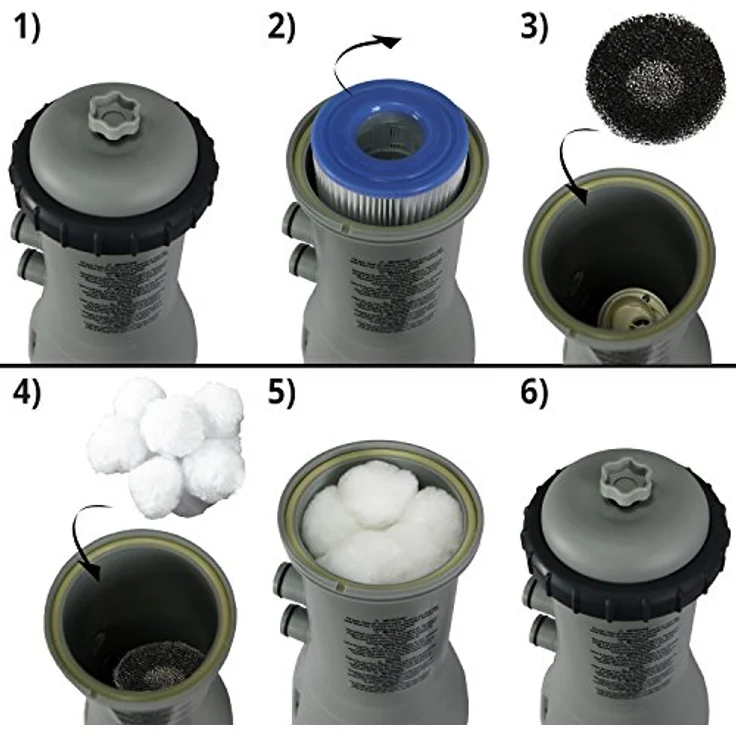 Steinbach Filter Balls, reinigende Filterbälle für Pools, kompatibel mit Kartuschenfilter Typ A, 70 g, effizient – Bild 4