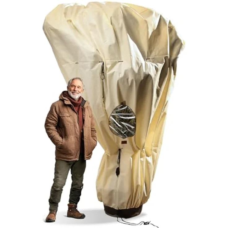Bio Green Kübelpflanzen Sack Vlieshaube Mammuth WINDOW 360x250cm VS 360250W – Bild 2