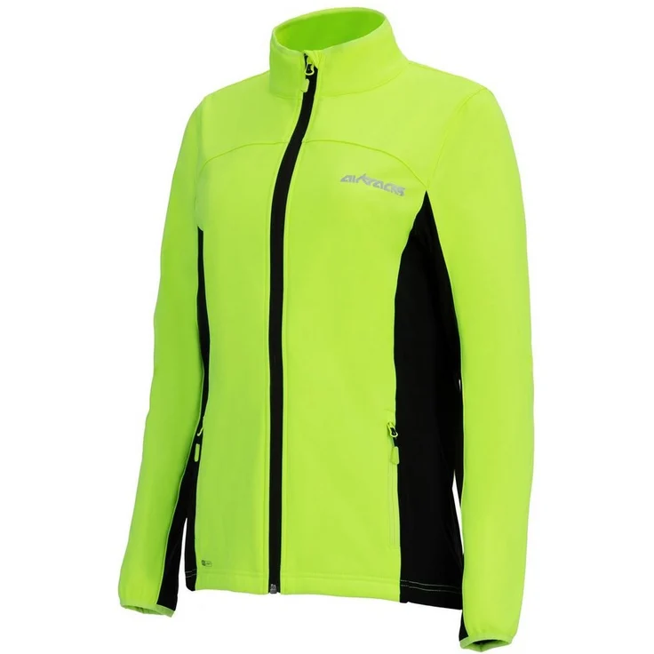 "Airtracks Fahrradjacke Damen Thermo Fahrradjacke Pro Line II (Softshell Radjacke optimal für die kalte Jahreszeit) Herbst - Winter, reflektierend, atmungsaktiv, wasserabweisend - Schwarz" – Bild 1