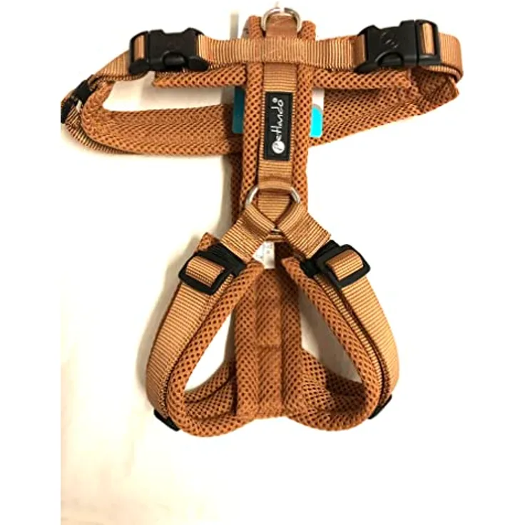 Petlando Brustgeschirr Mesh Y-Comfort XL Cognac (Halsumfang 60-108 cm, Brustumfang 68-100 cm)