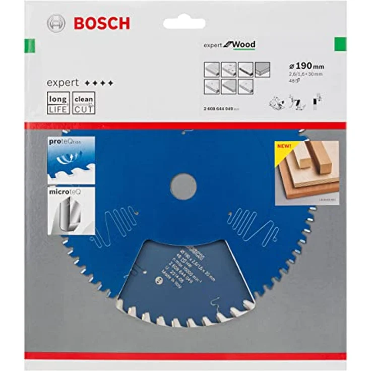 Bosch Professional Kreissägeblatt Expert für Wood (Holz, 190 x 30 x 2,6 mm, 48 Zähne, Zubehör Kreissäge) – Bild 3