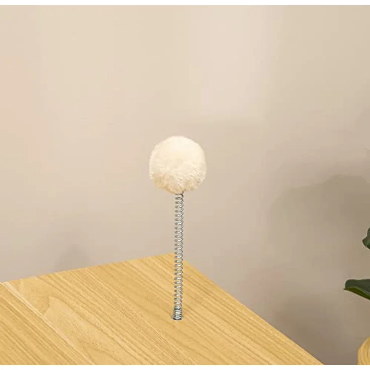 PawHut Tierhaus im TV-Design, inkl. Spielzeug und waschbarem Kissen, Eiche+Beige+Weiß, 50B x 28T x 43H cm – Bild 9