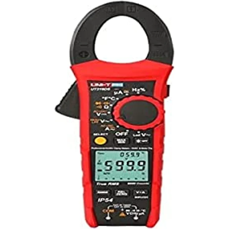 UNI-T UT219E UT219M UT219DS Digital Clamp Meter 600A True RMS for Professional Electricians, HVAC/R and Motor Service Technicians, LoZ-Eingang, Taschenlampe, 3-Phasen-Motorsequenz-Test, Temperatur- und μA-Messungen (Flammensensor), Einschaltstrom