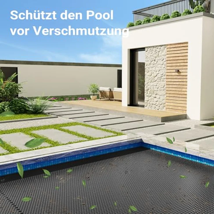 Pool Solarfolie 5x8m schwarz Poolabdeckung Solarplane Poolheizung – Bild 7