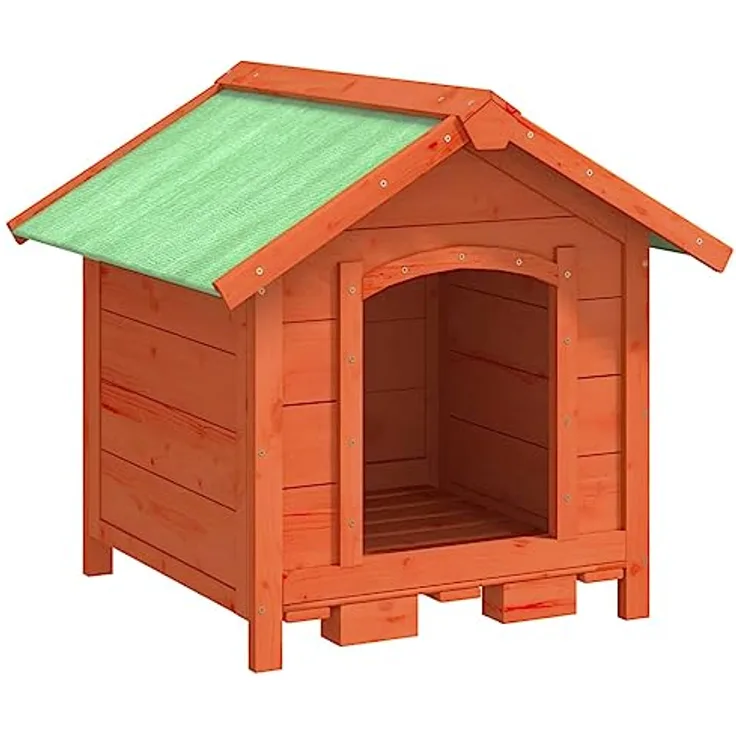 vidaXL Hundehütte Braun 65x65x61,5 cm Massivholz Kiefer
