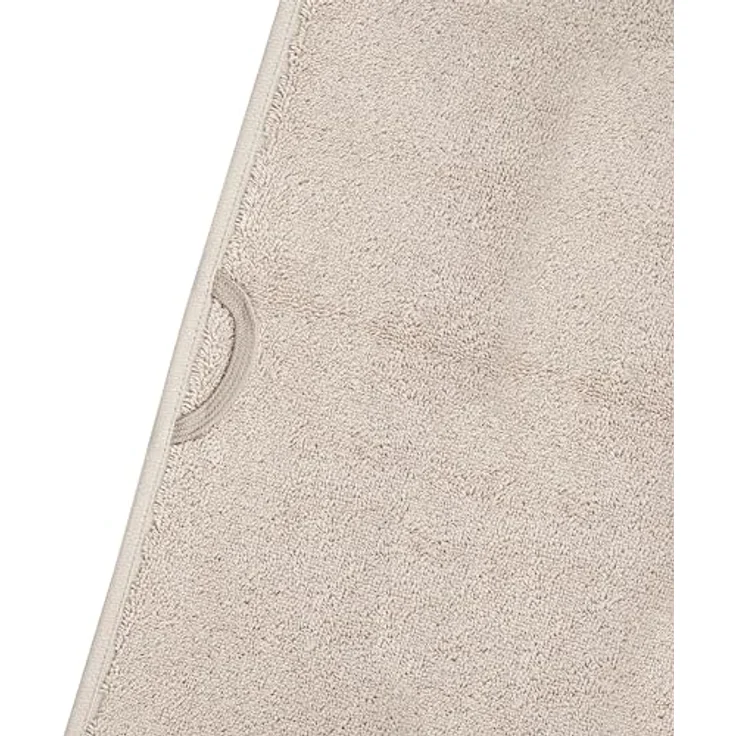 Herzbach Home Saunatuch, Sand, 80x200 cm, 100% Premium-Baumwolle, hohe Grammatur 550 gsm, stilvolles Design mit Bordüre und Aufhänger – Bild 5