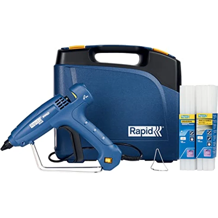 Rapid Heiβklebepistole EG320 mit Koffer und 24 Klebesticks, 12mm professionelle Klebepistole für Montage und große Flächen, 1.000 g/Std. Kleberfördermenge, 120W – Bild 1