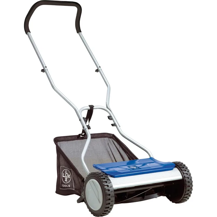 LUX-TOOLS Spindelrasenmäher HS-38, handbetrieben mit 38 cm Schnittbreite und 4-facher Schnitthöhenverstellung, 35 l Auffangkorb