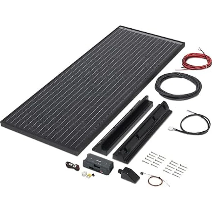BÜTTNER DOMETIC Solar Komplettanlage MT Power Black Line, 260W, 2x130Wp Hochleistungs-Solarmodule mit MPPT Regler, für Wohnmobile und Caravans – Bild 1