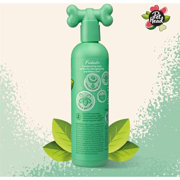 Pet Head Furtastic Tiershampoo, Pflege für langes und lockiges Fell, 300 ml, mit Wassermelonenduft, vegan und cruelty-free – Bild 2