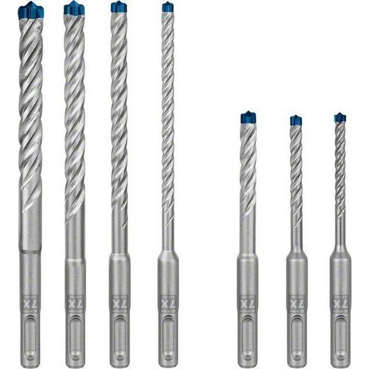 Bosch Professional Expert SDS plus-7X Hammerbohrer-Set (7-tlg.), 5-6-6-8-8-10-12 mm, Geeignet für Beton und Stein – Bild 2
