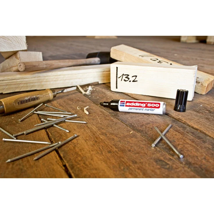 Edding Permanentmarker 500 schwarz Strich-B.2-7mm Keilspitze EDDING VE: 10 – Bild 2