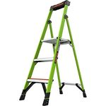 Little Giant Mightylite 5' LED Leiter, grün, leicht und nicht leitfähig mit komfortablen Sprossen