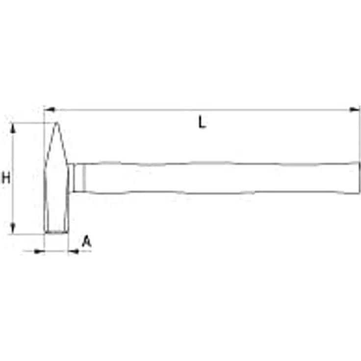 TRIZERATOP Schlosserhammer 1000g, kaltgeschmiedete Hammerfläche, lackierter Holzstiel, geschwärzte Oberfläche, gesicherte Verbindung mit Metallringkeil – Bild 2