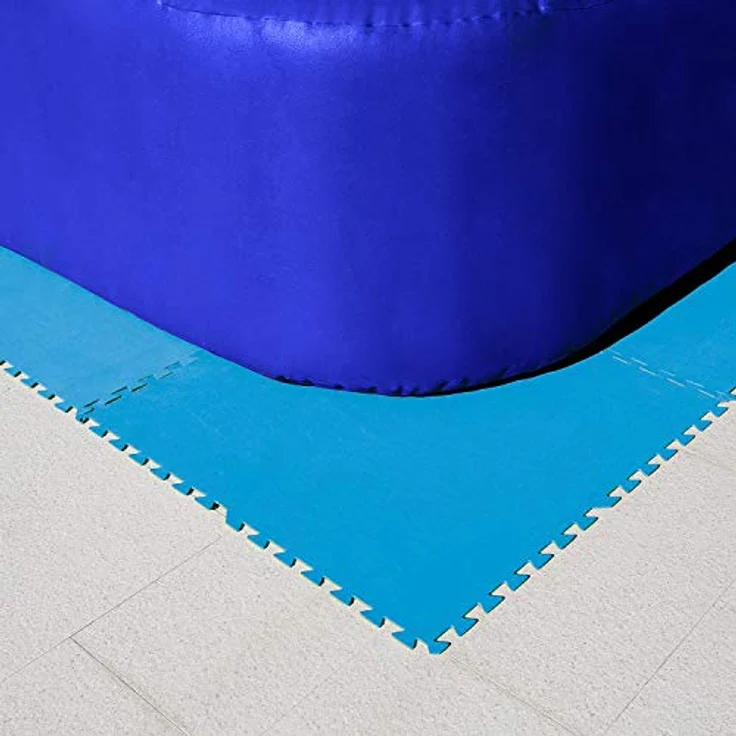 Bestway Flowclear Pool-Bodenschutzfliesen-Set, 8 Stück á 50 x 50 cm, blau – Bild 3