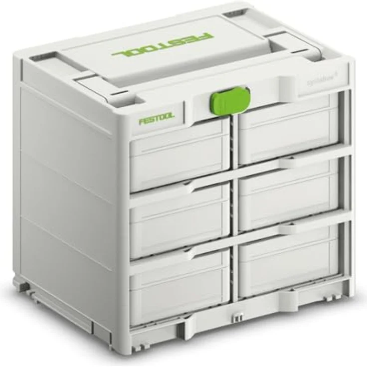 FESTOOL Werkzeugbox Festool Systainer³ Rack SYS3-RK/6 M 337-Set, Modularer Werkzeugkoffer mit 6 Systainer³ S 76, blau – Bild 2