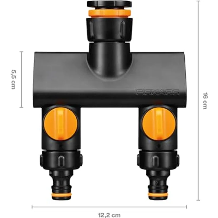 Fiskars Comfort 2-Wege-Ventil, mit On/Off-Funktion für 2 Schläuche, für Wasserhahn Ø 21 mm (G 1/2"), Ø 26,5 mm (G 3/4") und Ø 33,3 mm (G 1") – Bild 3