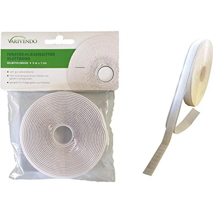 Walter 20 meter Fenster-Fliegengitter Klettband selbstklebend 4 Rollen 5m x 1cm – Bild 7
