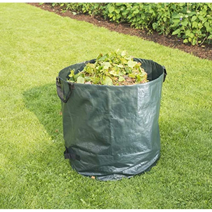 Windhager Garten-Bag, Gartensack, Abfallsack, Laubsack Garten, faltbar platzsparend 180 L, grün, Durchmesser 60 x 65 cm, 06394 – Bild 7