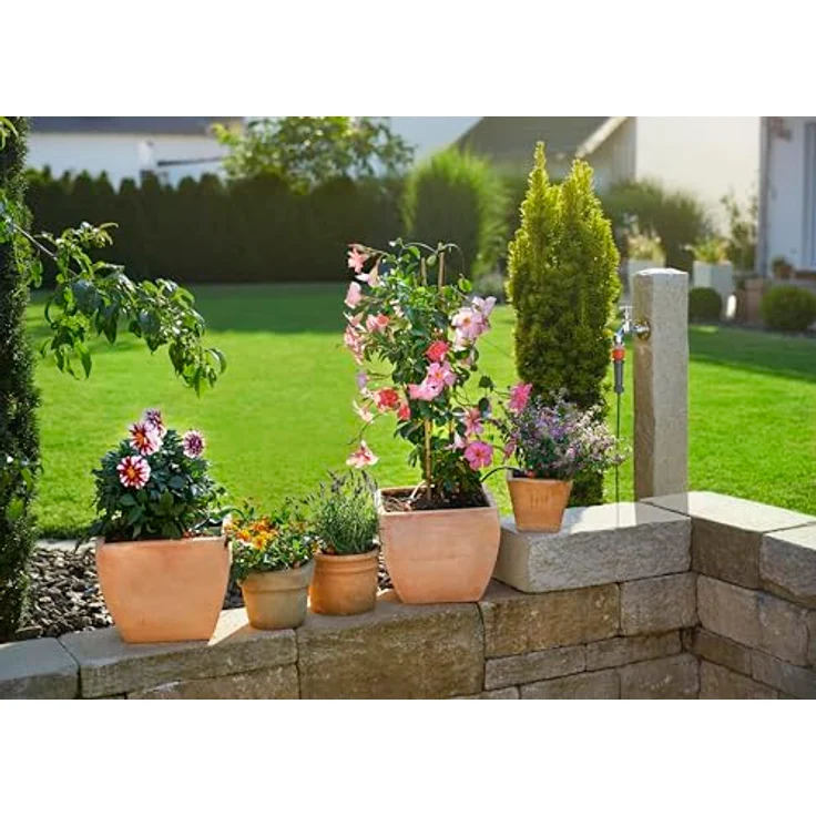 GARDENA Start Set Pflanztöpfe S: Das praktische Micro-Drip-System Starterset für 5 Topfpflanzen, wasserparende automatische Bewässerung (13000-20) – Bild 4