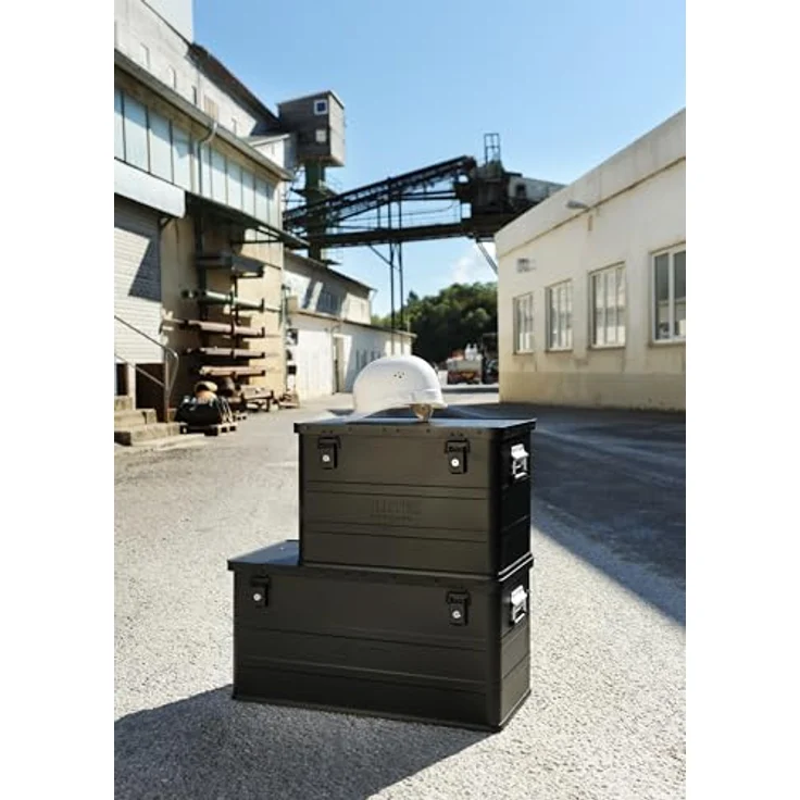 ALUTEC München Werkzeugkoffer ALUTEC Aluminiumbox Classic 48 Schwarz, 48 ltr., 550 X 350 X, stoßsicher, stapelbar, spritzwassergeschützt – Bild 7