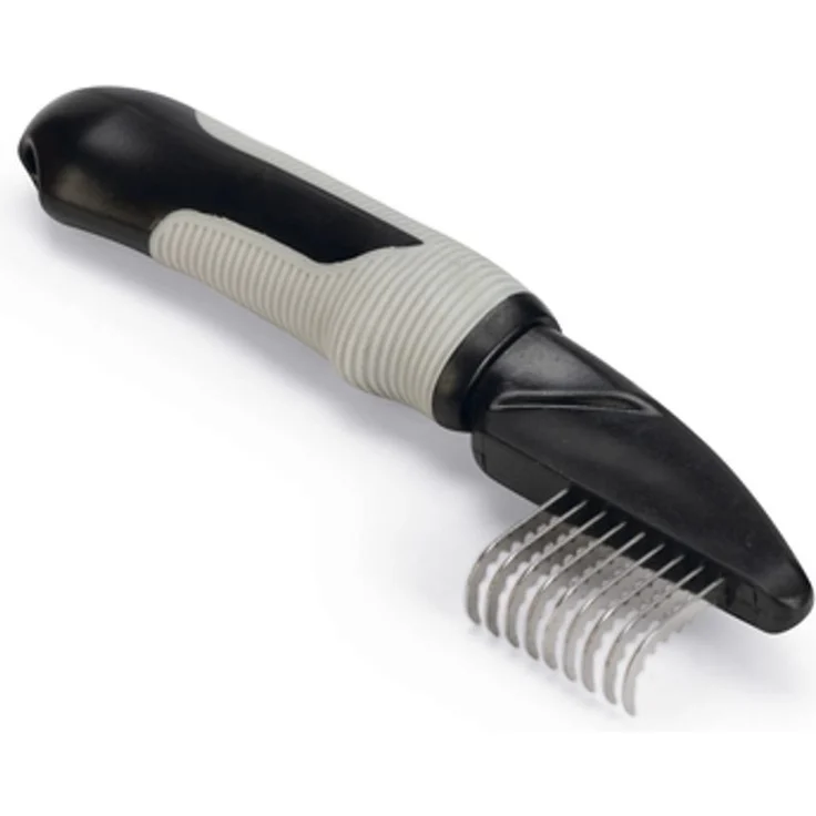 Beeztees Fellbürste Entfilzungskamm Hundepflege  Schwarz/Grau Medium 19x5x2 cm
