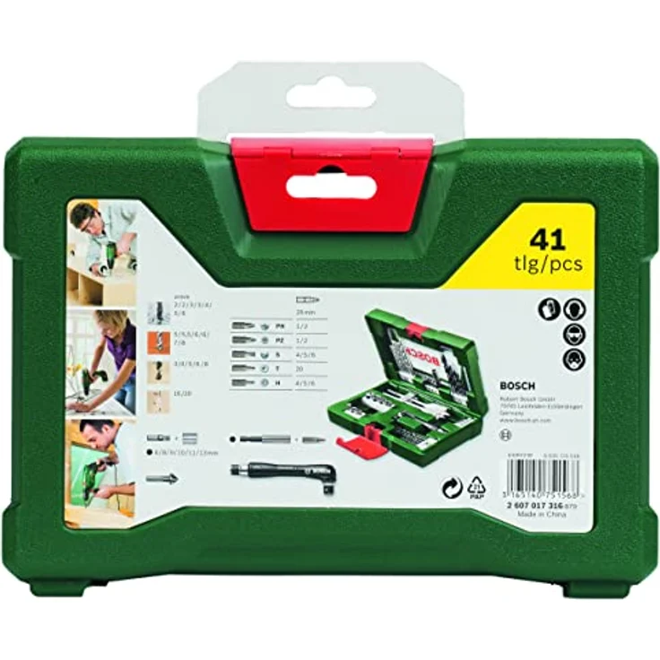 Bosch V-Line Bohrer- und Bit-Set, 41-teilig, mit Winkelschrauber (2607017316) – Bild 5