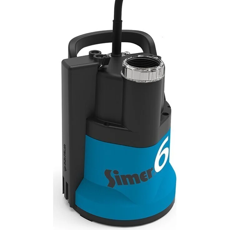 JUNG PUMPEN JUPU JP SCHMUTZWASSERPUMPEOD6601G-06-S SIMER 6-S 230V DT.STECKER (OD6601G-06-S), Tauchpumpe mit integriertem Niveausteuerungssystem, glasfaserverstärktem Kunststoff und Edelstahl
