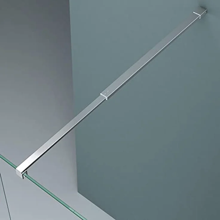 doporro Luxus Duschwand Duschabtrennung Bremen1MS 80x200 Walk-In Dusche mit Stabilisator aus Echtglas 8mm ESG-Sicherheitsglas Klarglas inkl. Nanobeschichtung – Bild 3