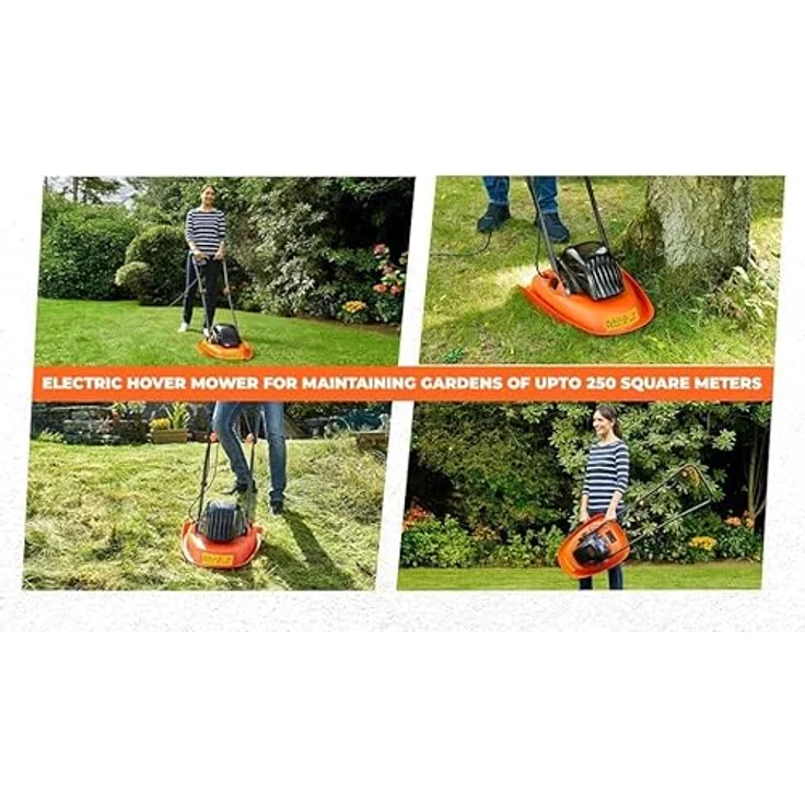 Black + Decker BEMWH551-QS Rasenmäher auf Luftkissen, 30 cm-1200 W-Garten 250 m² ? ideal für Terrain in Schrägen oder Beschädigungen (5,6 kg) – Bild 6