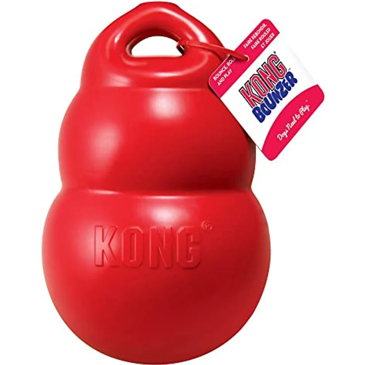 Kong HUNTER 61581 Hundespielzeug, Bounzer Large, 20 x 14 x 14 cm, rot – Bild 3