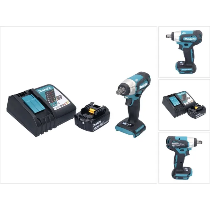 Makita DTW 181 RM1, Akku Schlagschrauber 18 V mit 210 Nm Drehmoment, Brushless, inkl. 1x 4,0 Ah Akku und Ladegerät