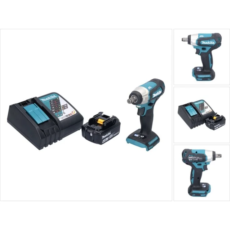 Makita DTW 181 RM1, Akku Schlagschrauber 18 V mit 210 Nm Drehmoment, Brushless, inkl. 1x 4,0 Ah Akku und Ladegerät