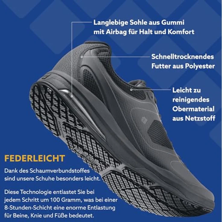 Shoes For Crews EVOLUTION II schwarz Arbeitsschuh, vegan, rutschhemmend, wasserabweisend – Bild 3