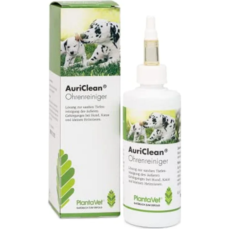 Plantavet AuriClean Ohrreiniger | 100 ml | Lösung zur sanften Tiefenreinigung des äußeren Gehörganges bei Hunden und Katzen | Kann unterstützend wirken bei Hefen im Ohr