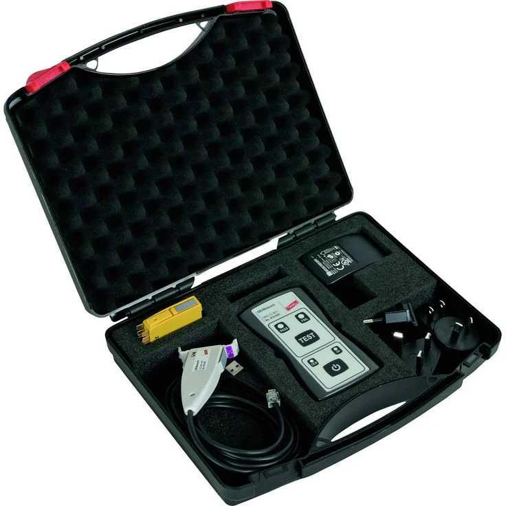 DEHN DRC LC M1+, portables Ableiterprüfgerät mit RFID-LifeCheck-Sensor und LED-Anzeige