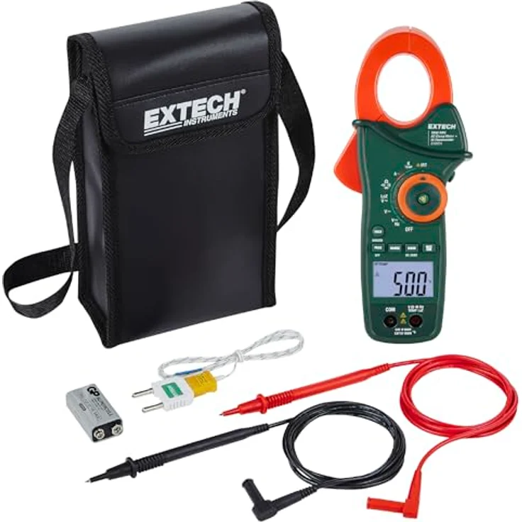 Extech Spannungsprüfer Extech EX820A Stromzange digital IR-Thermometer CAT IV 600 V A – Bild 2
