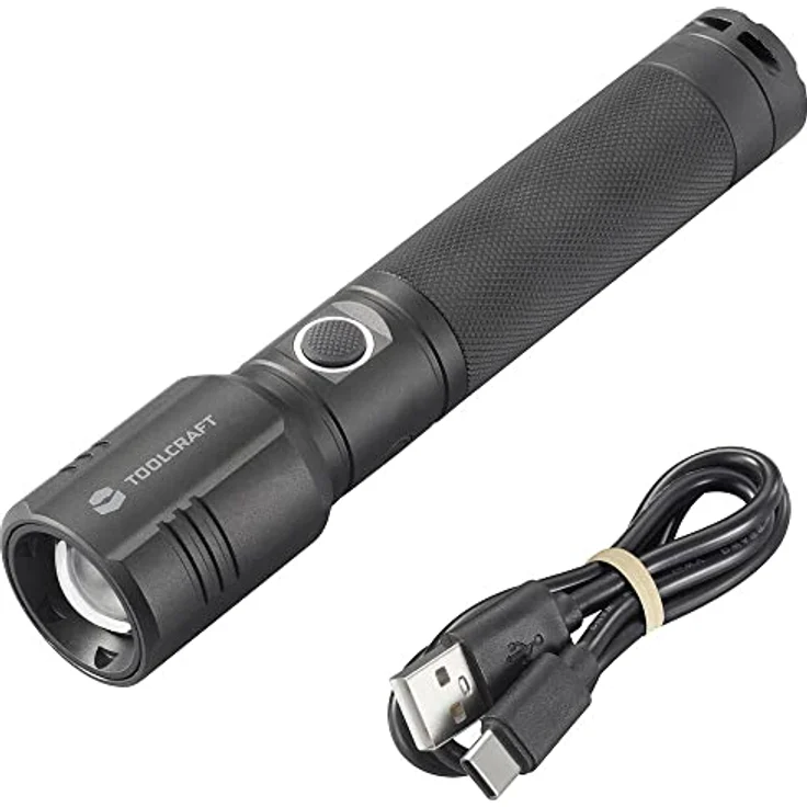 TOOLCRAFT SMD LED Taschenlampe verstellbar, mit USB-Schnittstelle, mit Stroboskopmodus akkubetrieben 1000lm 194g – Bild 4