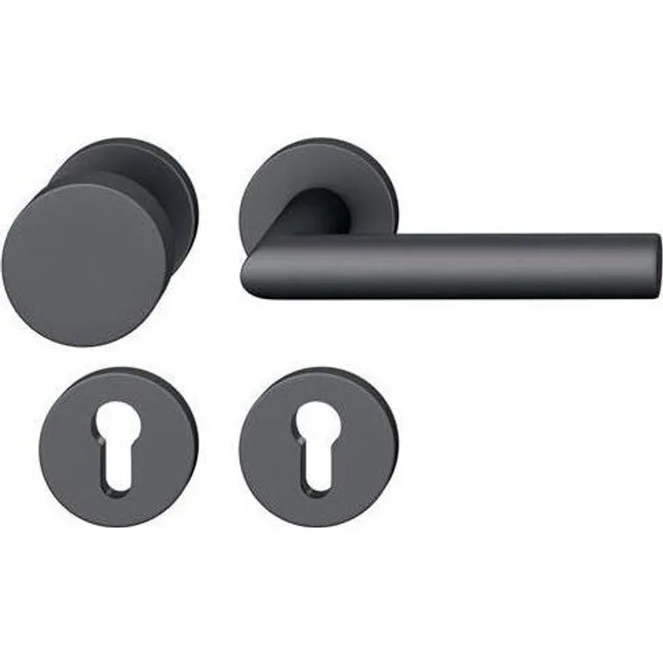 Rolly Toys Türgriff + Türgarnitur Rosettengarnitur 12 1076, Aluminium, EN 1906 Klasse 4, für Türstärken 39-58 mm, links/rechts geeignet