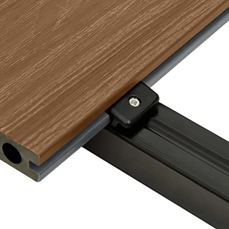 WPC Terrassendielen mit Zubehör Braun und Grau 15 m² 4 m – Bild 9