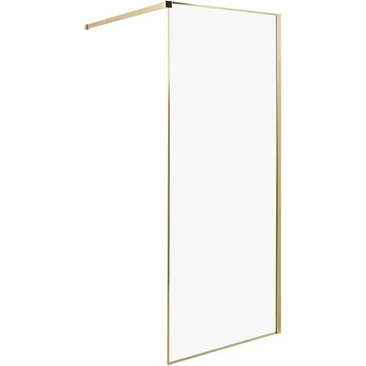 Beliani Waspam Duschkabine + Duschwand, 80x80cm, 190cm, schwarzer Edelstahlrahmen, gehärtetes Glas – Bild 1
